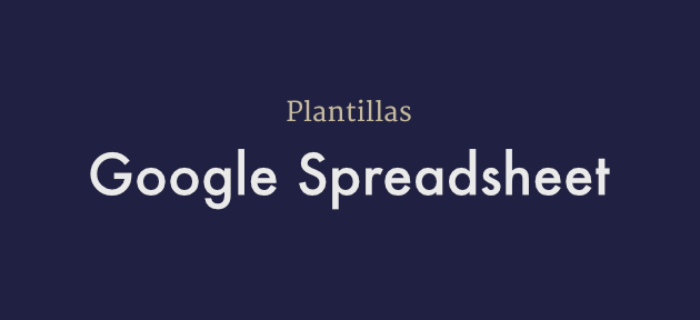 Ver la plantilla Google Spreadsheet